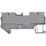 Phoenix Contact PT 1.5/S-QUATTRO Series Grey Feed Through Terminal Block, 0.14 → 1.5mm², Single-Level, Push In