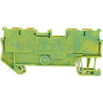 Phoenix Contact PT 1.5/S-QUATTRO-PE Series Green/Yellow Earth Terminal Block, 0.14 → 1.5mm², Single-Level, Push