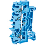 Wago TOPJOB S, 2002 Series Blue Feed Through Terminal Block, 2.5mm², Single-Level, Push-In Cage Clamp Termination,
