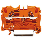 Wago TOPJOB S, 2004 Series Orange Feed Through Terminal Block, 4mm², Single-Level, Push-In Cage Clamp Termination,