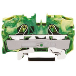 Wago TOPJOB S, 2010 Series Green/Yellow Earth Terminal Block, 10mm², Single-Level, Push-In Cage Clamp Termination,