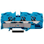 Wago TOPJOB S, 2016 Series Blue Feed Through Terminal Block, 16mm², Single-Level, Push-In Cage Clamp Termination, ATEX,