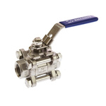 RS PRO Stainless Steel High Pressure Ball Valve 1/2 in 2 Way