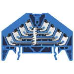 Weidmuller P Series Blue DIN Rail Terminal Block, 1.5mm², Quadruple-Level, Push In Termination