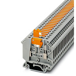 Phoenix Contact UK 5-MTK-P/P Series Grey DIN Rail Terminal Block, Single-Level, Screw Termination