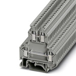 Phoenix Contact UKK 3 Series Grey DIN Rail Terminal Block, Double-Level, Screw Termination