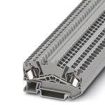 Phoenix Contact STS 4 Series Grey DIN Rail Terminal Block, Single-Level, Spring Clamp Termination