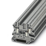Phoenix Contact UT 2.5-TWIN Series Grey DIN Rail Terminal Block, Single-Level, Screw Termination, ATEX