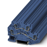Phoenix Contact STTBS 2.5 BU Series Blue DIN Rail Terminal Block, Double-Level, Spring Clamp Termination