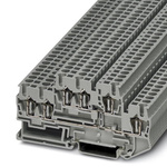 Phoenix Contact STTB 2.5-TWIN Series Grey DIN Rail Terminal Block, Double-Level, Spring Clamp Termination