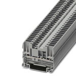 Phoenix Contact ST Clipline Series Grey DIN Rail Terminal Block, Single-Level, Spring Clamp Termination