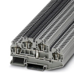 Phoenix Contact STTB 4-PV Series Grey DIN Rail Terminal Block, Double-Level, Spring Clamp Termination