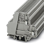 Phoenix Contact UKK 5-TG Series Grey Feed Through Terminal Block, Double-Level, Screw Termination
