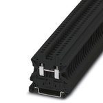 Phoenix Contact UT 2.5 BK Series Black Feed Through Terminal Block, Single-Level, Screw Termination