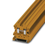 Phoenix Contact UT 2.5 OG Series Orange Feed Through Terminal Block, Single-Level, Screw Termination
