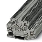 Phoenix Contact STTBS Clipline Series Grey DIN Rail Terminal Block, Double-Level, Spring Clamp Termination