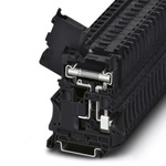 Phoenix Contact UT 6-HESI (6.3X32) Series Black Fused DIN Rail Terminal, Single-Level, Screw Termination, Fused