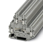 Phoenix Contact UTTB 2.5-DIO/UL-UR Series Grey DIN Rail Terminal Block, Double-Level, Screw Termination