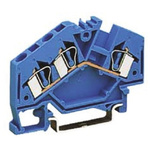 Wago 281 Series Blue Feed Through Terminal Block, 4mm², Single-Level, Cage Clamp Termination, ATEX, IECEx