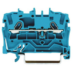 Wago TOPJOB S, 2000 Series Blue Feed Through Terminal Block, 1mm², Single-Level, Push-In Cage Clamp Termination, ATEX,