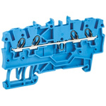 Wago TOPJOB S, 2000 Series Blue Feed Through Terminal Block, 1mm², Single-Level, Push-In Cage Clamp Termination, ATEX,
