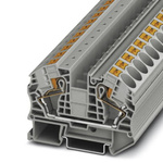 Phoenix Contact PT 16 N Series Grey Feed Through Terminal Block, 16mm², Single-Level, Push In Termination, ATEX, IECEx