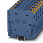 Phoenix Contact PTPOWER 95 BU Series Blue DIN Rail Terminal Block, 95mm², Single-Level, Push In Termination