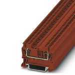 Phoenix Contact ST 1.5 Clipline Series Red Feed Through Terminal Block, 1.5mm², Single-Level, Spring Clamp Termination
