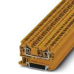 Phoenix Contact ST 4 OG Series Orange Feed Through Terminal Block, Single-Level, Spring Clamp Termination