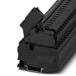 Phoenix Contact ST 4-HESILED 24 (6.3X32) Series Black Non-Fused DIN Rail Terminal, Single-Level, Spring Clamp
