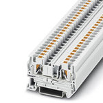 Phoenix Contact PT 4 WH Series White Feed Through Terminal Block, Single-Level, Push In Termination