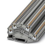 Phoenix Contact PTTBS 1.5/S Series Grey Double Level Terminal Block, Double-Level, Push In Termination