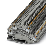 Phoenix Contact PTTBS 1.5/S-PV Series Grey Double Level Terminal Block, Double-Level, Push In Termination
