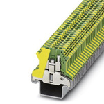Phoenix Contact USLKG 2.5 N-1 Series Green, Yellow Earth Terminal Block, Single-Level, Screw Termination