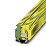 Phoenix Contact MBK 3/E-Z-PE Series Green/Yellow Earth Terminal Block, Single-Level, Screw Termination