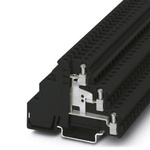 Phoenix Contact DIKD 1.5-PV BK Series Black DIN Rail Terminal Block, Triple-Level, Screw Termination