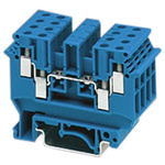 Phoenix Contact UDK 3 BU Series Blue DIN Rail Terminal Block, Screw Termination