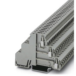 Phoenix Contact DIKD 1.5-TG Series Grey Feed Through Terminal Block, 2.5mm², Triple-Level, Screw Termination