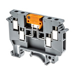 Phoenix Contact UDK 4-MTK-P/P Series Grey Feed Through Terminal Block, 4mm², Single-Level, Screw Termination