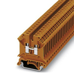 Phoenix Contact UK 5 N OG Series Orange Feed Through Terminal Block, Single-Level, Screw Termination