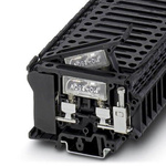 Phoenix Contact UK6.3-HESILA 250 Series Black Fused DIN Rail Terminal, Single-Level, Screw Termination, Fused