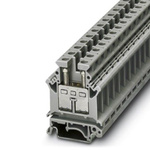 Phoenix Contact UK 16 Series Grey Feed Through Terminal Block, Single-Level, Screw Termination
