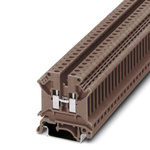 Phoenix Contact UK 5 N BN Series Brown Feed Through Terminal Block, Single-Level, Screw Termination