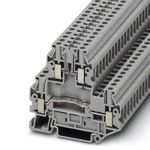 Phoenix Contact UTTB4-TG Series Grey Feed Through Terminal Block, 4mm², Double-Level, Screw Termination