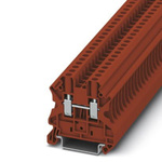 Phoenix Contact UT 4 RD Series Red Feed Through Terminal Block, 4mm², Single-Level, Screw Termination