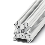 Phoenix Contact UT 4 WH Series White Feed Through Terminal Block, 4mm², Single-Level, Screw Termination