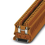 Phoenix Contact UT 6 OG Series Orange Feed Through Terminal Block, 6mm², Single-Level, Screw Termination