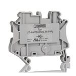 Phoenix Contact UT 4-DIO/L-R Series Grey Feed Through Terminal Block, 4mm², Single-Level, Screw Termination