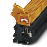 Phoenix Contact UT 4-HEDI Series Black, Orange Feed Through Terminal Block, 4mm², Single-Level, Screw Termination