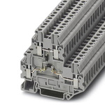 Phoenix Contact UTTB 2.5 Clipline Series Grey Component Terminal Block, Double-Level, Screw Termination